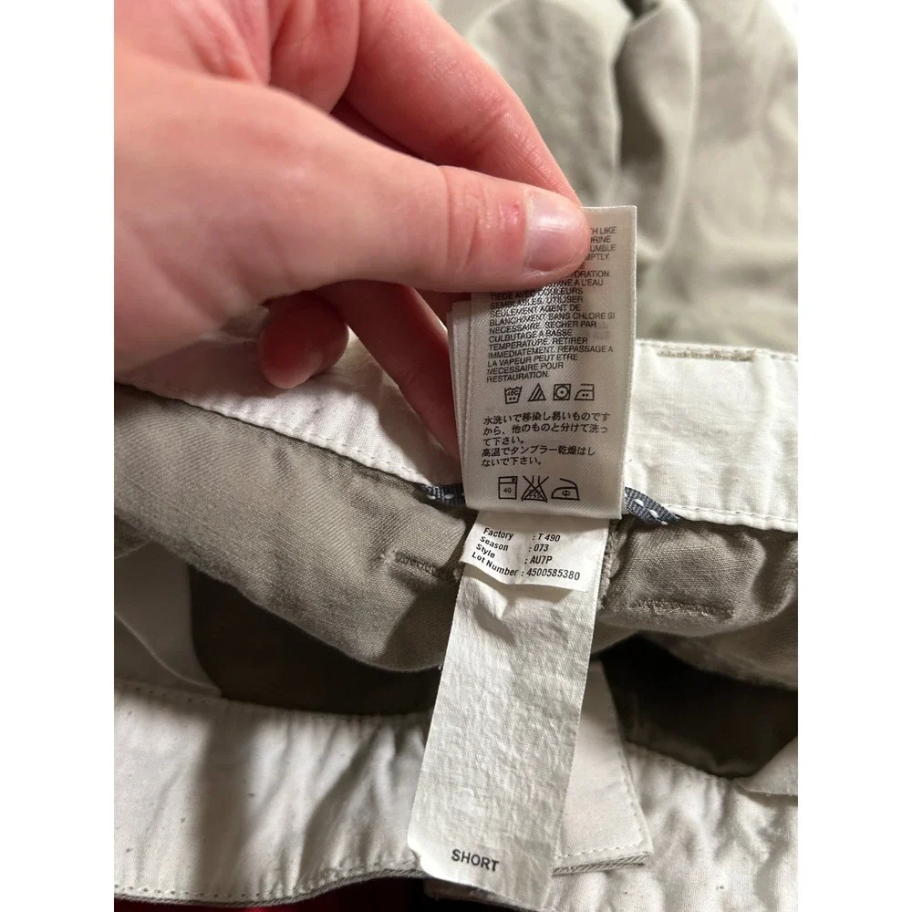 The North Face Mens Chino Pants Khaki Tan Straight Leg 34 Short Gorpcore Hiking